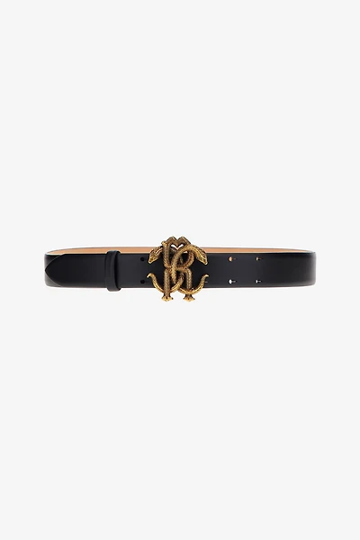Leather belt with Monogram Mirror Snake