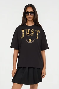 Black T-Shirt With Lovers Club Print