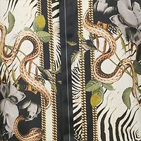 Zebra And Snake Print Silk Shirt