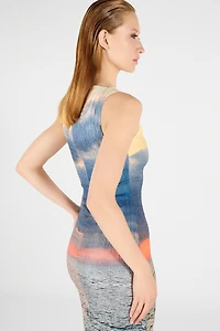 Sunrise Print Long Dress