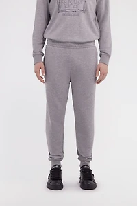 Grey Trousers Joggers With Logo