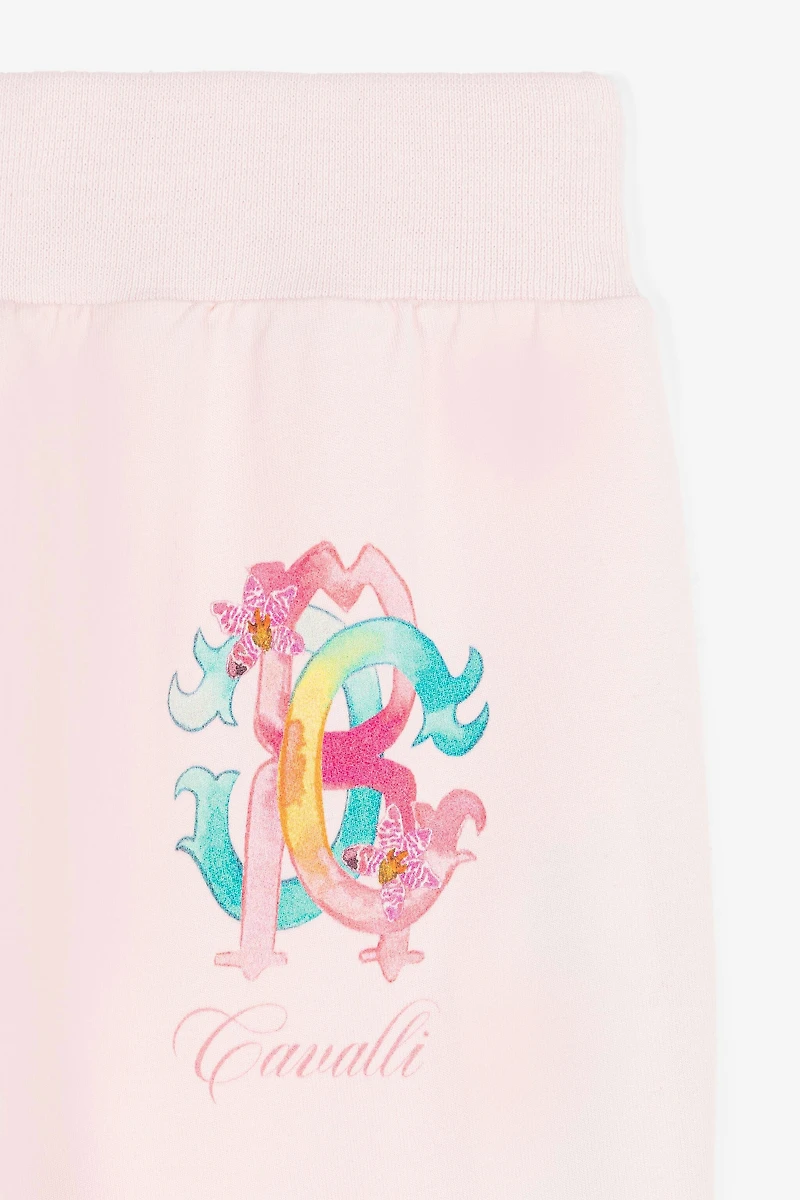 Logo-print cotton track pants