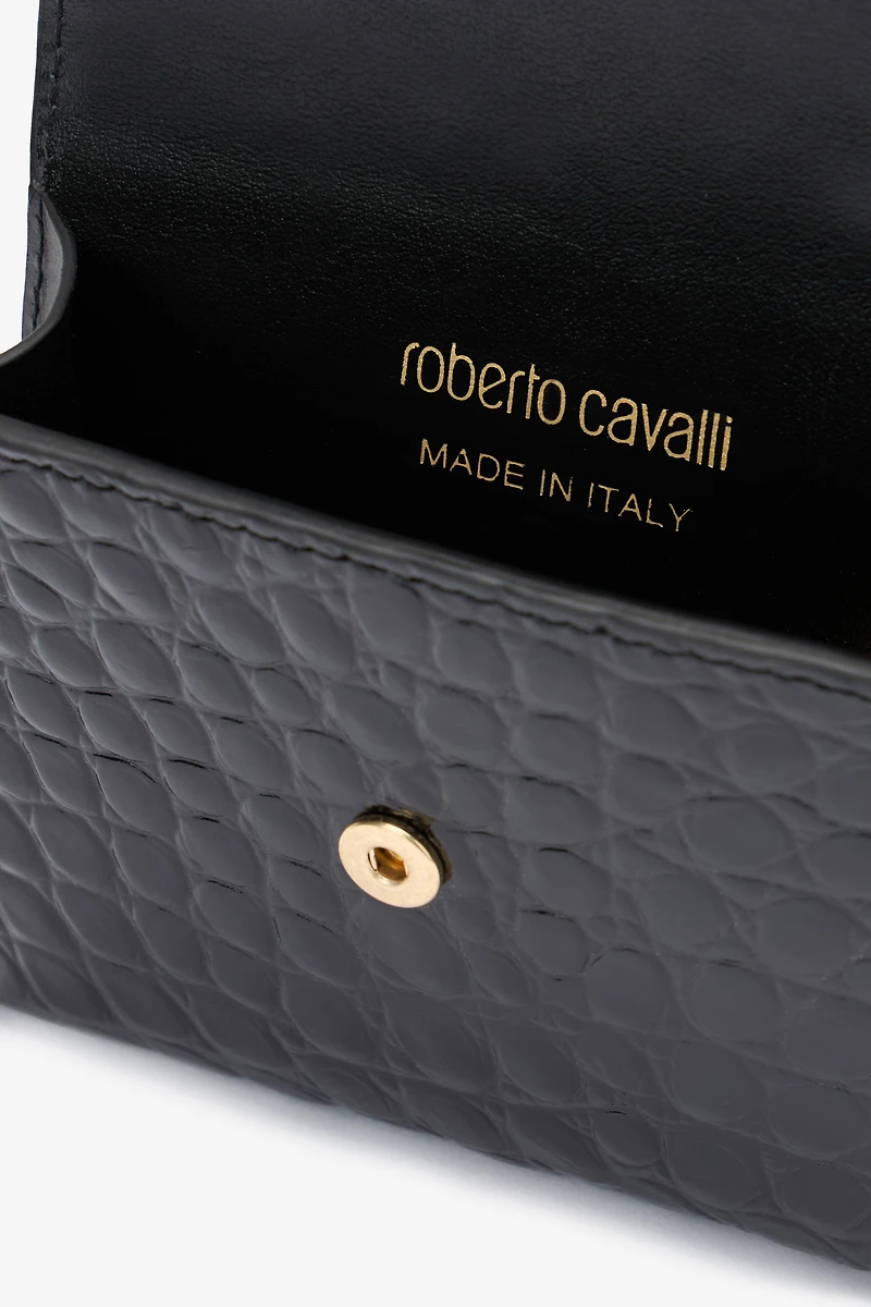 Cardholder with crocodile print