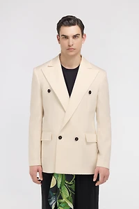 Ivory Double-Breasted Jacket