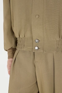 Buttoned Bomber Jacket