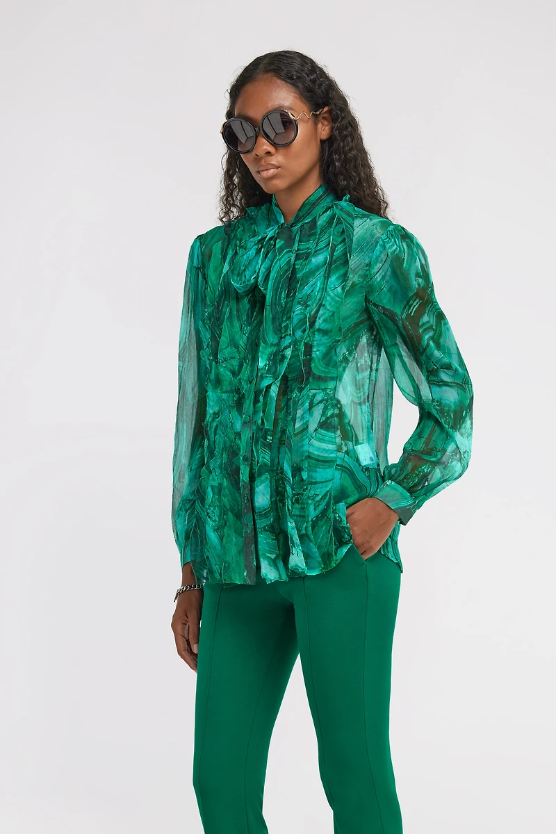 Malachite Print Blouse
