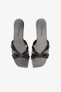 Low Sandals With Mirror Snake Monogram