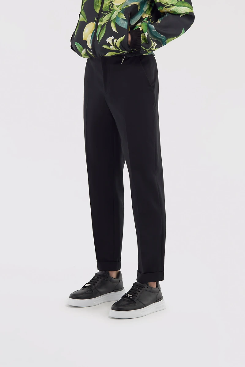 Tailored slim pants with fang