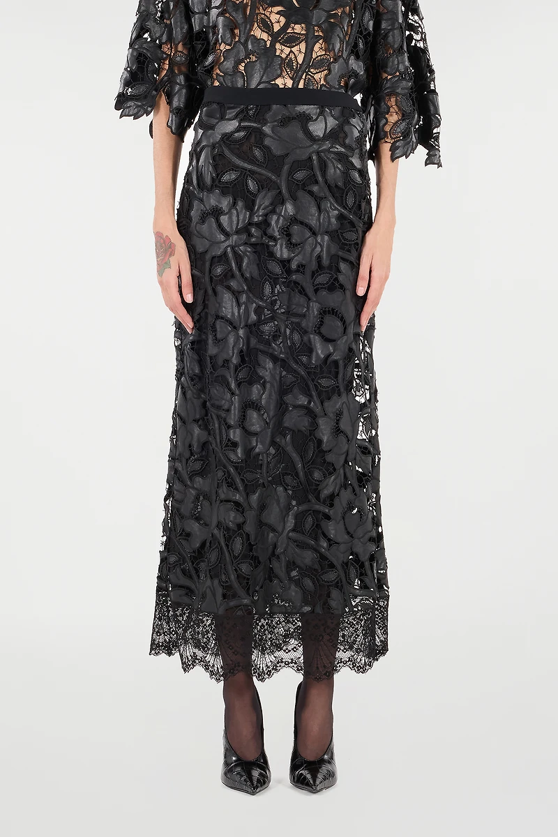 Long Skirt With All-Over Floral Pattern