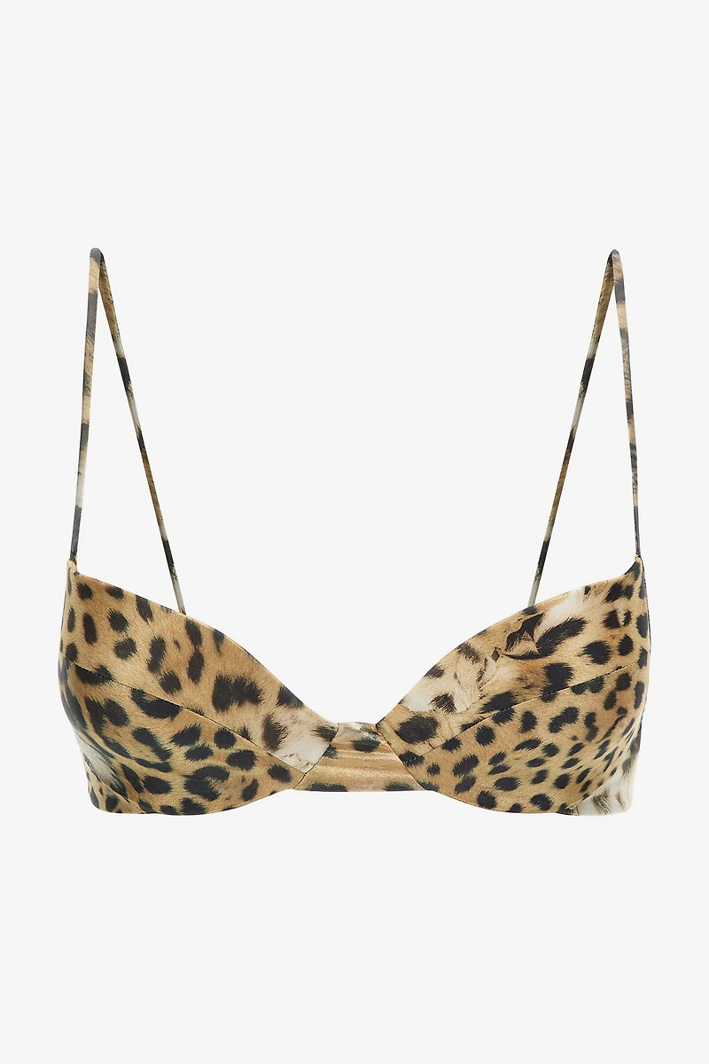 Jaguar Skin print bikini top