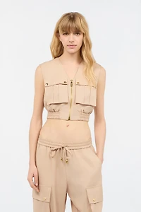 Crop Top With Utility Pockets