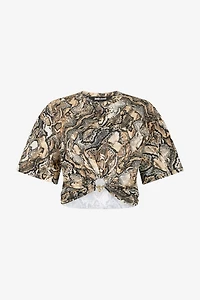 Crop Top With Python Print