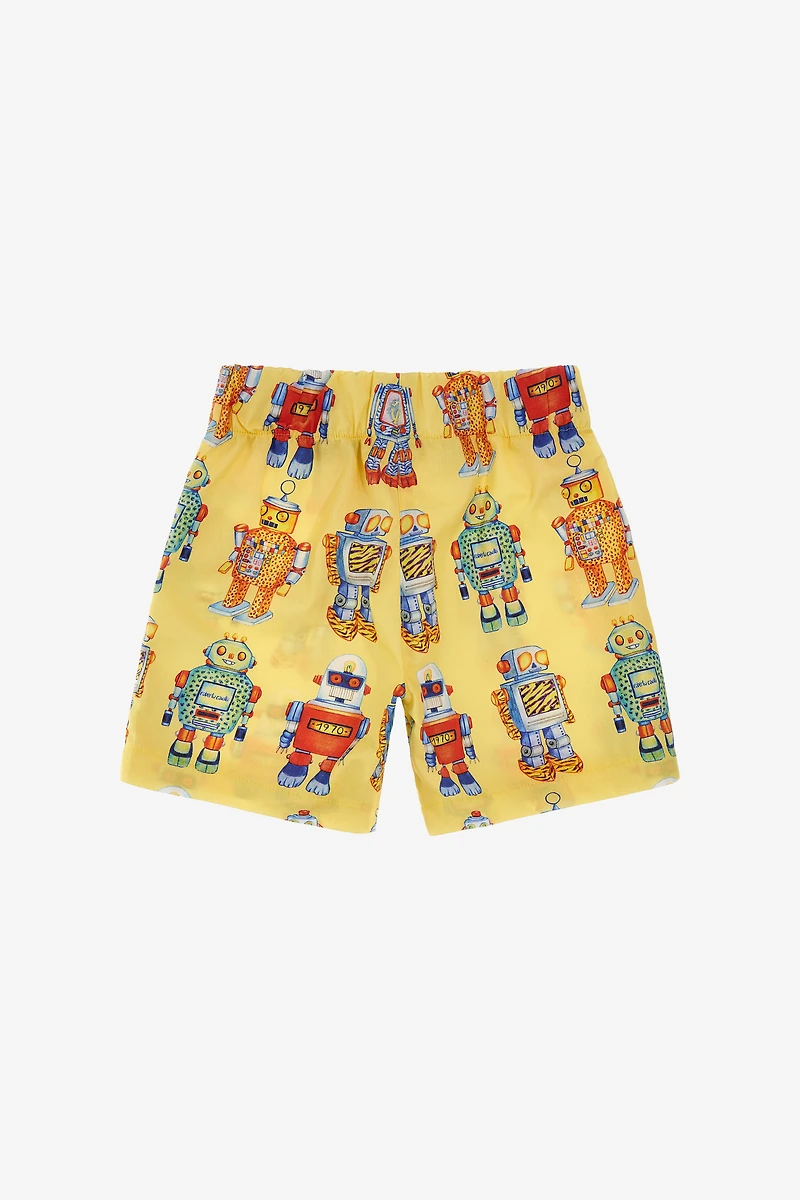 Shorts with Robot print