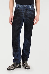 Jeans With Contrasting Discoloration Detailing