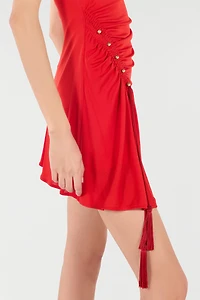 Mini Dress With Ruched Detail