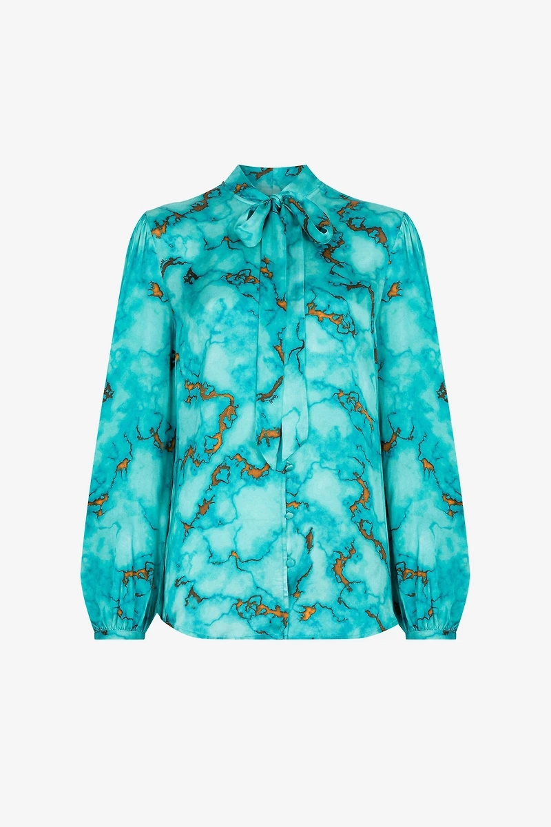 Marble-Print Shirt