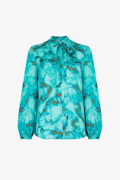 Marble-Print Shirt