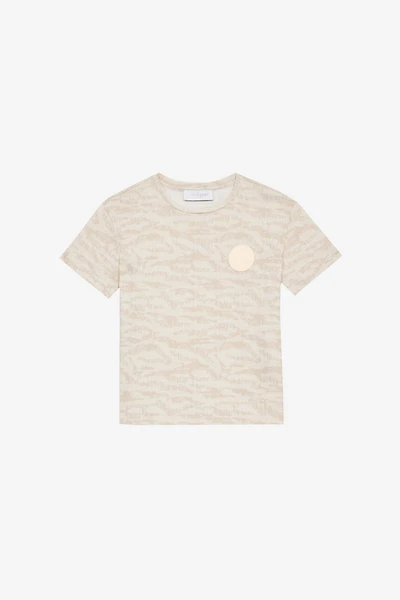 T-Shirt With Tiger Skin Print And Patch