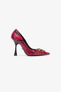 Pumps With Python Print And Mirror Snake Monogram