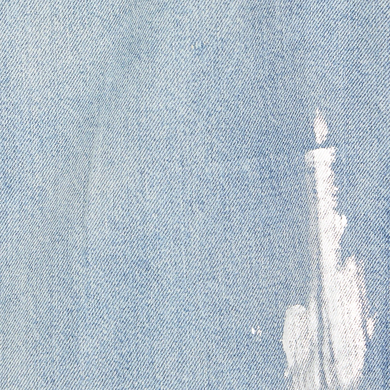 Light Blue Laminated Denim Jacket