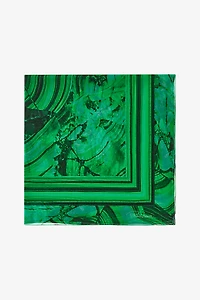 Silk Shawl with Malachite Print