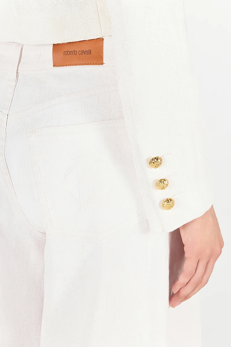Wall Print Cropped Jacket
