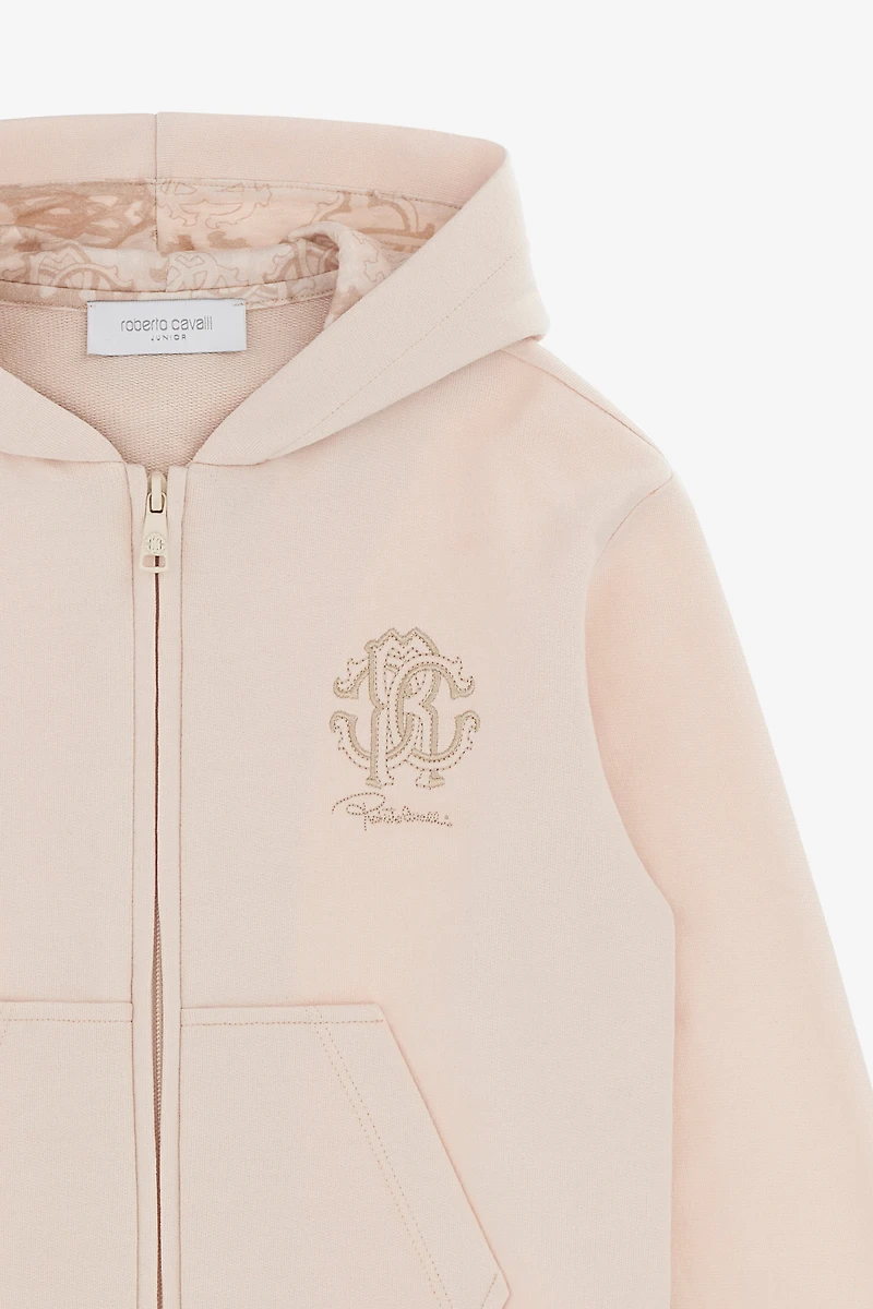 Monogram Zip-Up Hoodie
