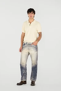 Jeans Trousers With Washed Effect