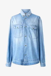 Denim Shirt With Jewel Buttons