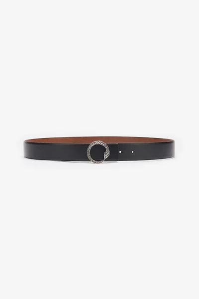 Belt With Snake Buckle