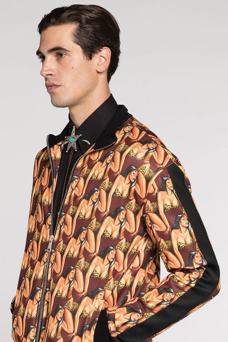 Graphic-Print Track Jacket