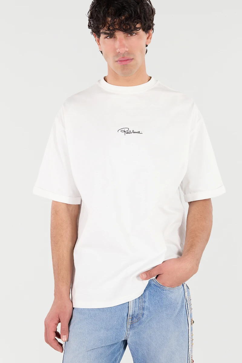Cotton T-Shirt With Embroidered Logo