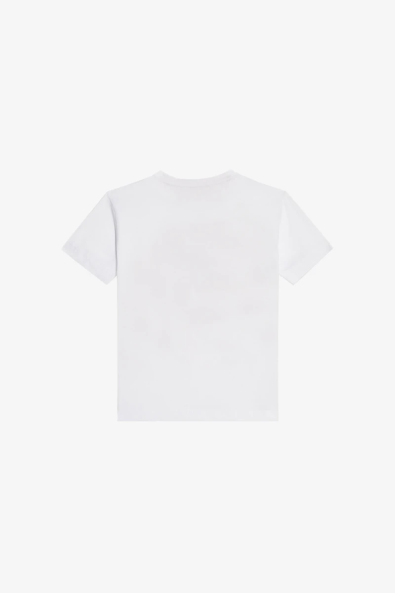 Optical White T-Shirt with Logo Print