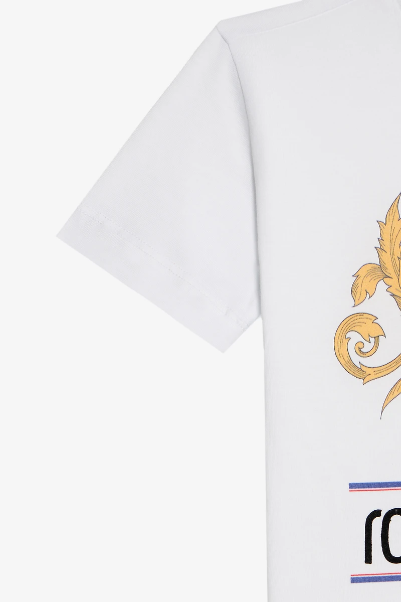 Optical White T-Shirt with Logo Print