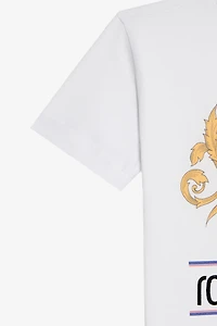 Optical White T-Shirt with Logo Print