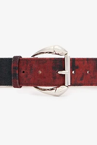 Belt With Mottled-Effect Print