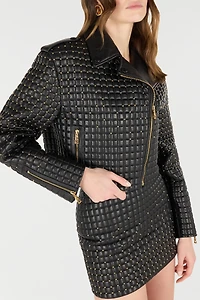 Cropped Jacket With 3D-Effect Quilting