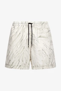 Ice Feathers print swim trunks