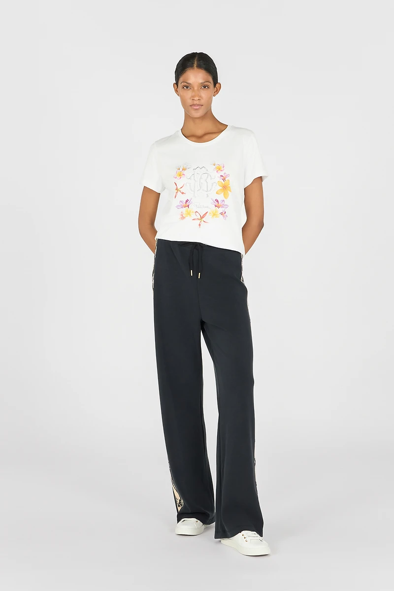 Flower and Monogram RC T-shirt