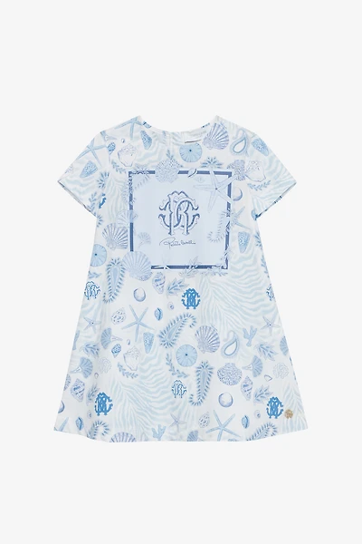Marine-Print Cotton Dress