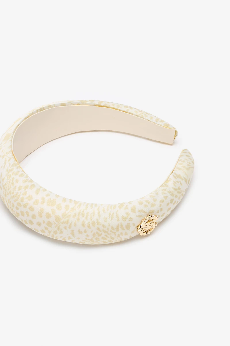 Headband With Cheetah Print And Cheetah Skin