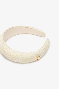 Headband With Cheetah Print And Cheetah Skin