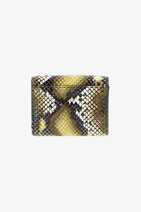Small logo-print leather wallet