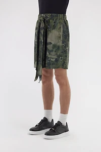 Shorts with Green Hawaii print