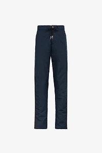 Side-stripe drawstring track pants