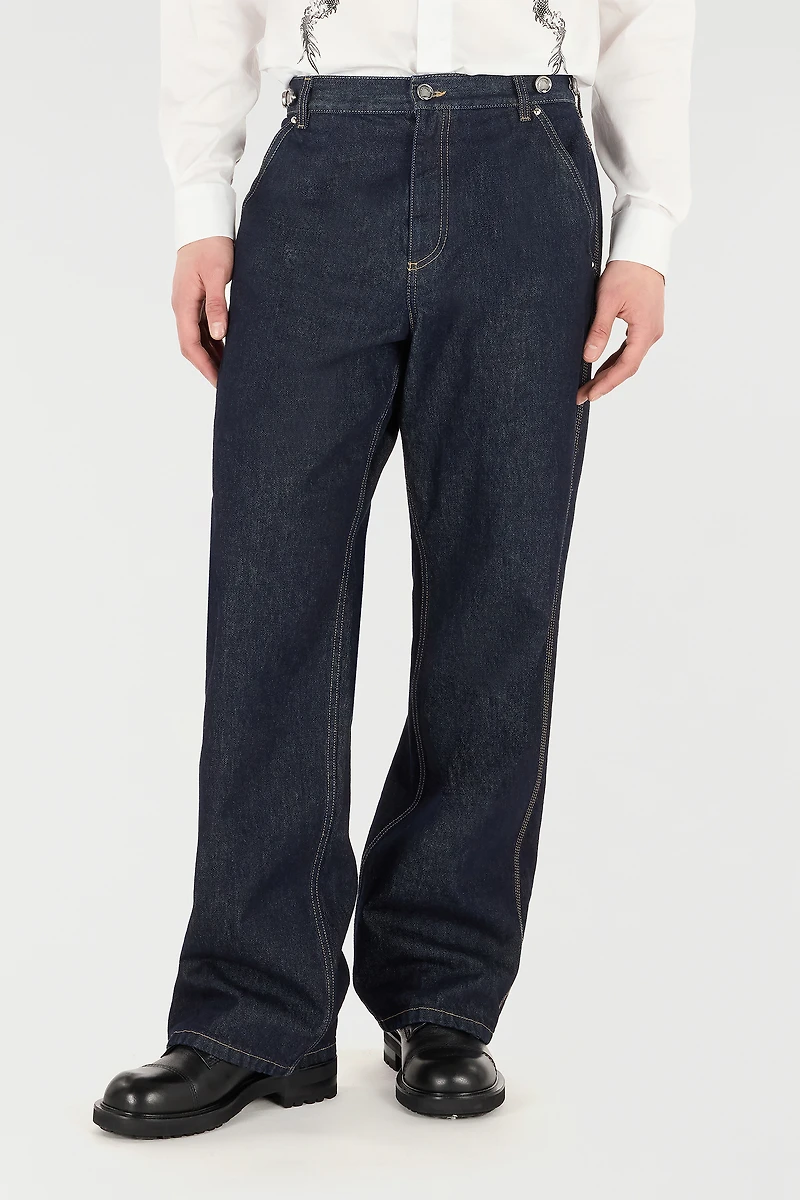 Jeans With Loose Leg And RC Monogram