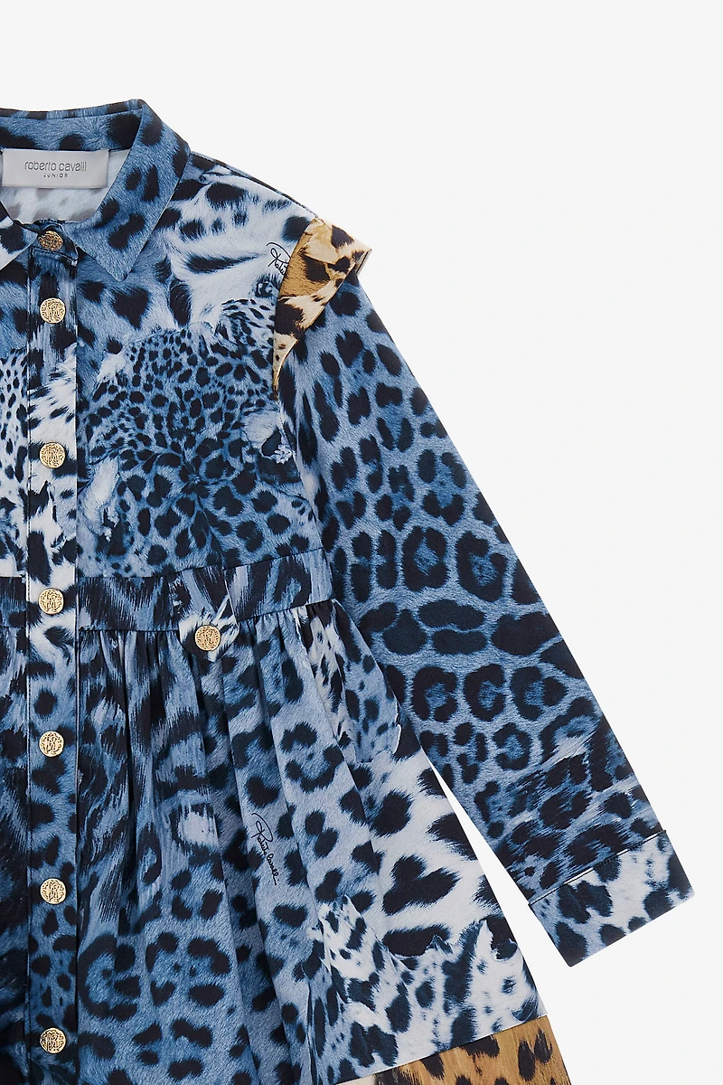 Dress With Two-Tone Jaguar Skin Print
