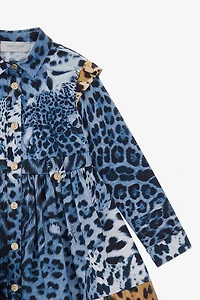 Dress With Two-Tone Jaguar Skin Print