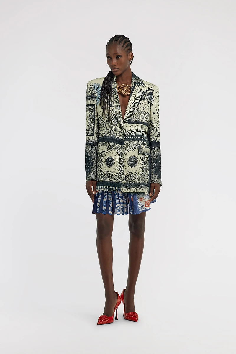 Bandana Print Blazer
