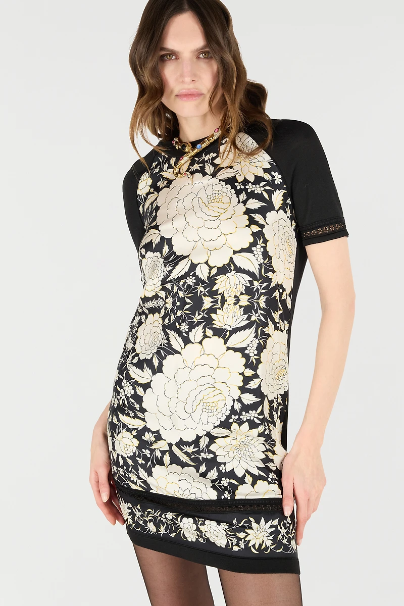 Mini Dress With Floral Print